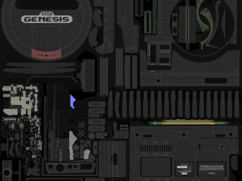 Sega Mega Drive Genesis 3D Model