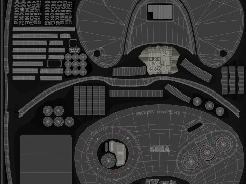 Sega Mega Drive Genesis Model 3D