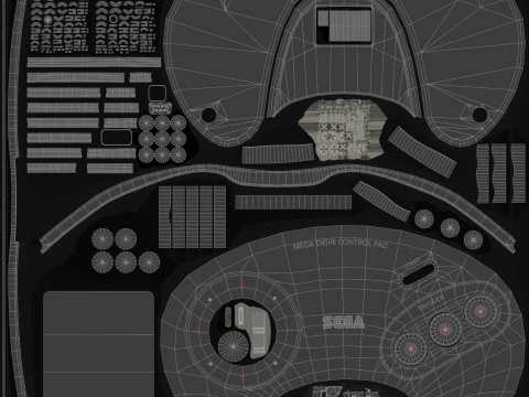 Sega Mega Drive Genesis 3D Model