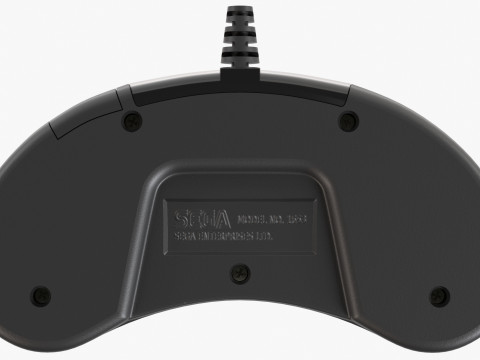 Sega Mega Drive Genesis Six Button Controller Modello 3D