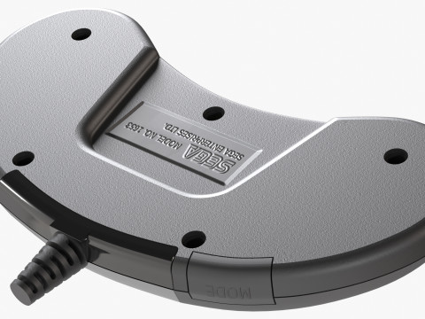 Sega Mega Drive Genesis Six Button Controller Modello 3D