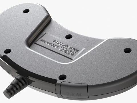 Sega Mega Drive Genesis Six Button Controller 3D Model