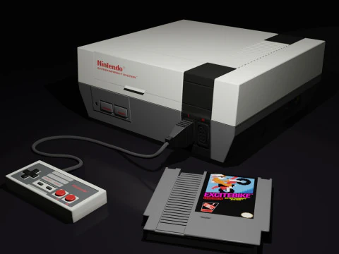 Nintendo Entertainment System NES 3D Modell