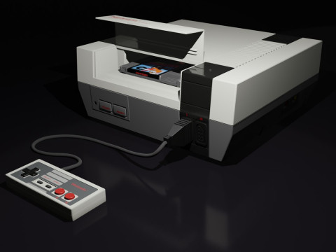 Nintendo Entertainment System NES Modelo 3D
