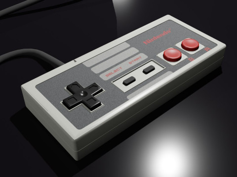 Nintendo Entertainment System NES Modelo 3D