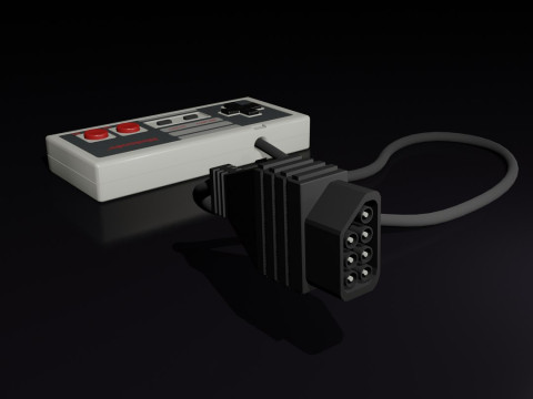 Nintendo Entertainment System NES Modelo 3D