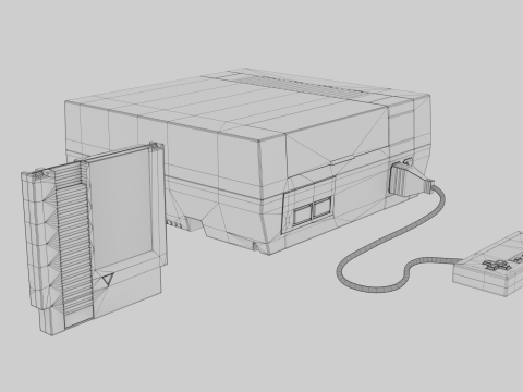 Nintendo Entertainment System NES Modelo 3D