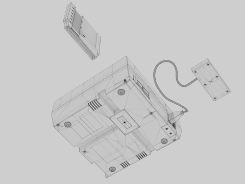 Nintendo Entertainment System NES Modelo 3D