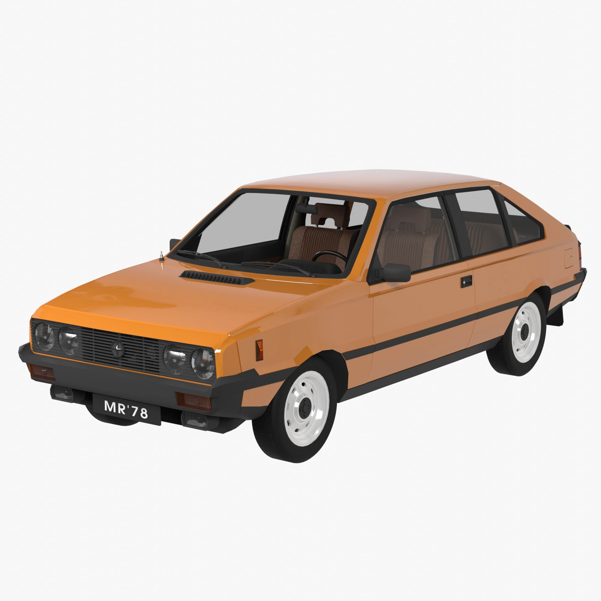 MR78 Polonez Coupe 3D Model .c4d .max .obj .3ds .fbx .stl .blend