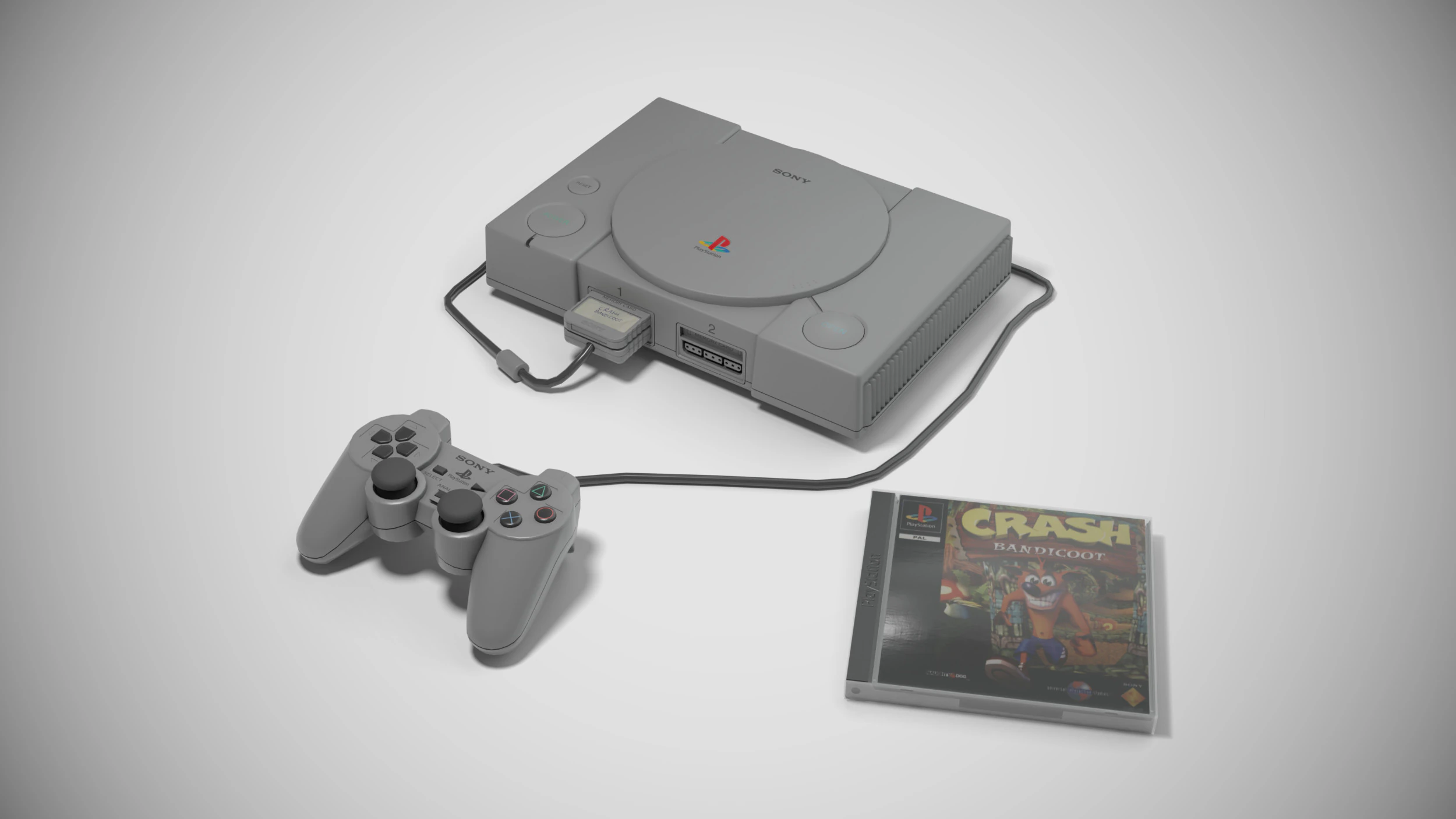 Sony PlayStation 1 PS1 3D Model .c4d .max .obj .3ds .fbx .stl .blend 