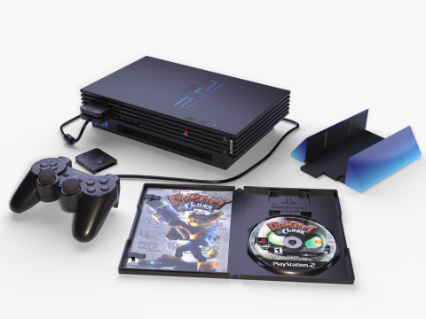 Sony PlayStation 2 FAT Modello 3D
