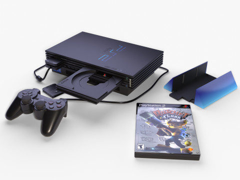 Sony PlayStation 2 FAT 3D Модель
