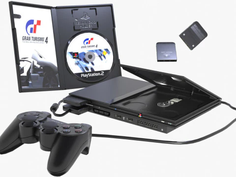 Sony PlayStation 2 Slim 3D Model