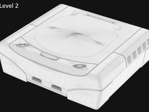 Sega Saturn 3D Model