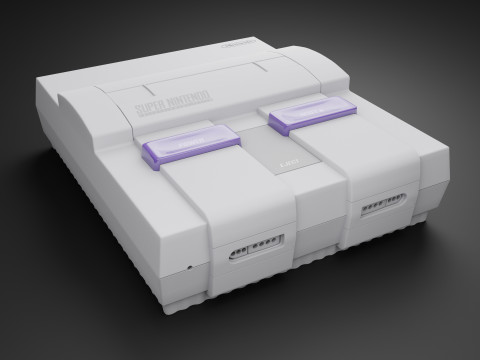 Super Nintendo Entertainment System SNES US Modèle 3D