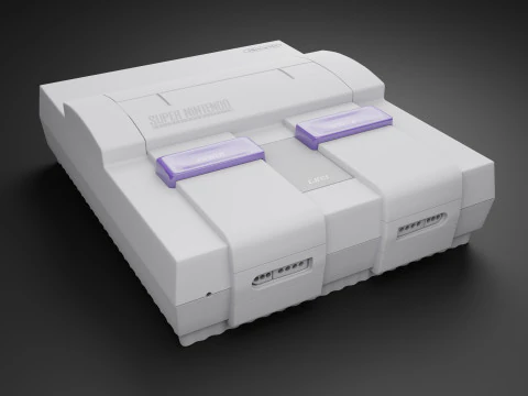 Super Nintendo Entertainment System SNES US 3D Model