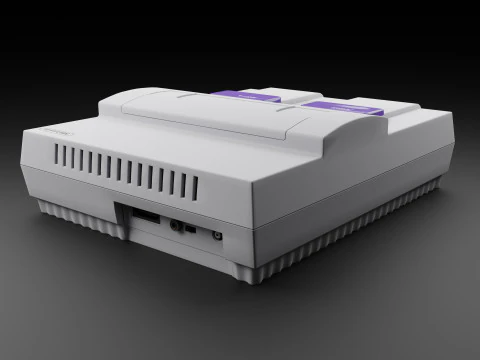 Super Nintendo Entertainment System SNES US 3D Model