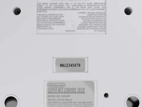 Super Nintendo Entertainment System SNES US 3D Model