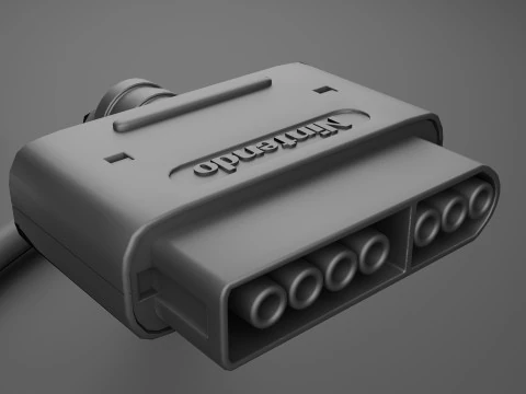 Super Nintendo Entertainment System SNES US 3D Model
