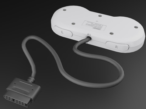 Super Nintendo Entertainment System SNES US Modèle 3D