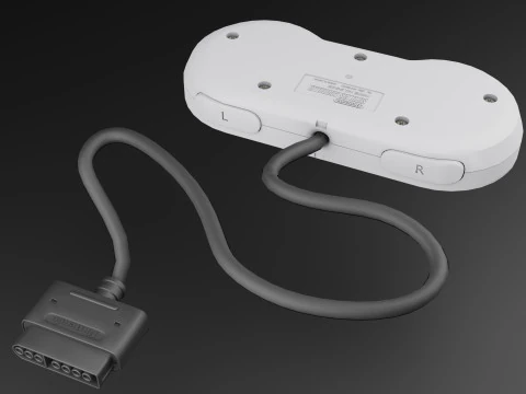Super Nintendo Entertainment System SNES US 3D Model