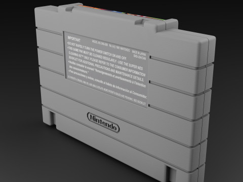 Super Nintendo Entertainment System SNES US Modèle 3D