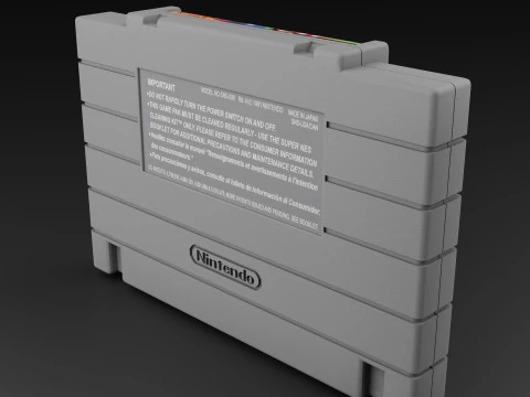 Super Nintendo Entertainment System SNES US 3D Model
