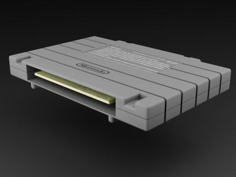 Super Nintendo Entertainment System SNES US Modèle 3D