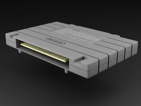 Super Nintendo Entertainment System SNES US 3D Model