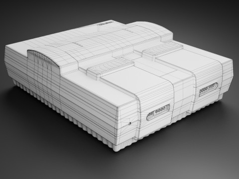 Super Nintendo Entertainment System SNES US Modèle 3D