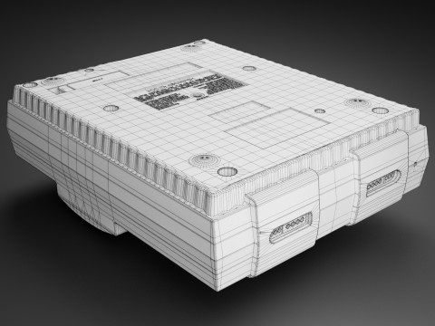 Super Nintendo Entertainment System SNES US Modèle 3D