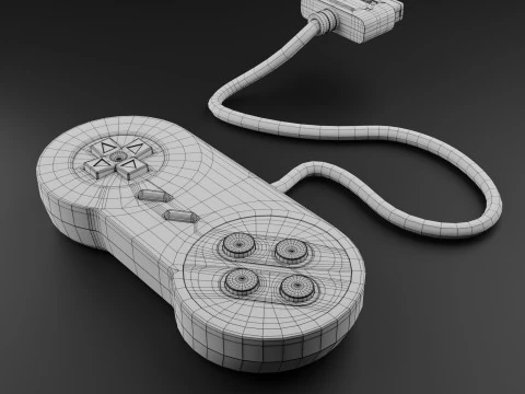 Super Nintendo Entertainment System SNES US 3D Model