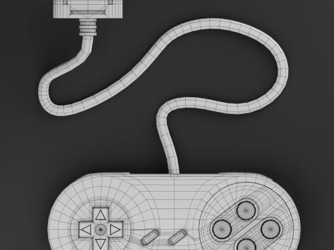 Super Nintendo Entertainment System SNES US 3D Model