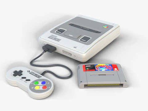 Super Nintendo Entertainment System SNES PAL - Super Famicom 3D Modell