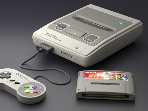 Super Nintendo Entertainment System SNES PAL - Super Famicom 3Dモデル
