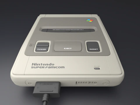 Super Nintendo Entertainment System SNES PAL - Super Famicom 3D Model
