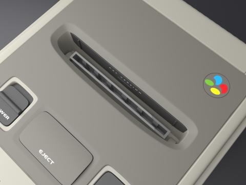 Super Nintendo Entertainment System SNES PAL - Super Famicom 3Dモデル