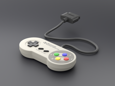 Super Nintendo Entertainment System SNES PAL - Super Famicom 3Dモデル