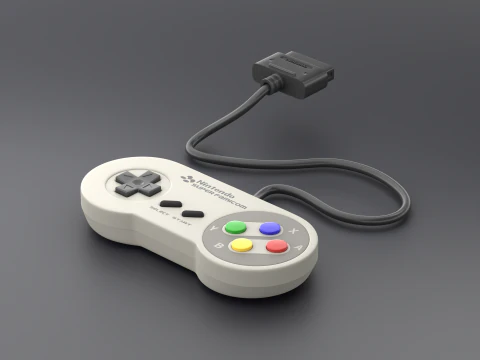 Super Nintendo Entertainment System SNES PAL - Super Famicom 3D Model