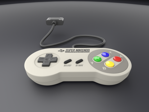 Super Nintendo Entertainment System SNES PAL - Super Famicom 3Dモデル