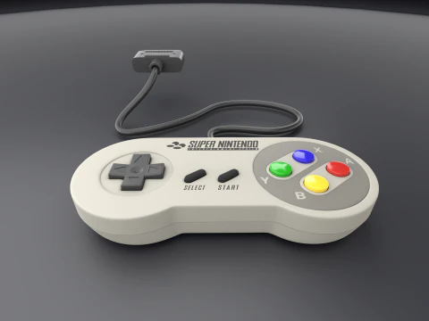Super Nintendo Entertainment System SNES PAL - Super Famicom 3D Model