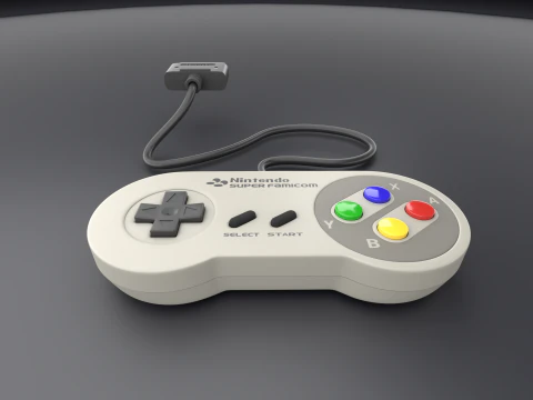 Super Nintendo Entertainment System SNES PAL - Super Famicom 3D Model