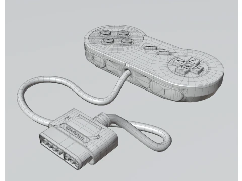 Super Nintendo Entertainment System SNES PAL - Super Famicom 3D Model