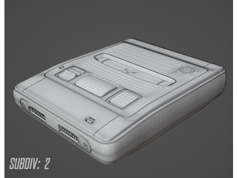 Super Nintendo Entertainment System SNES PAL - Super Famicom 3Dモデル