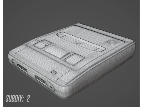 Super Nintendo Entertainment System SNES PAL - Super Famicom 3D Model