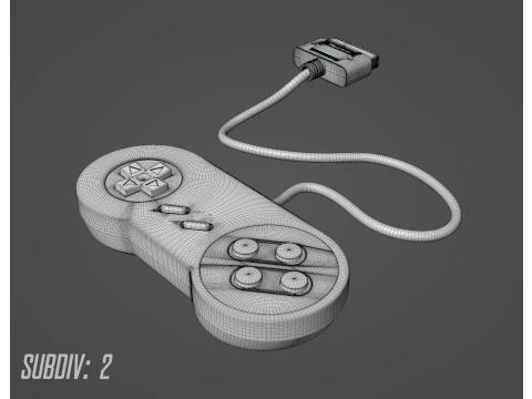 Super Nintendo Entertainment System SNES PAL - Super Famicom 3D Model