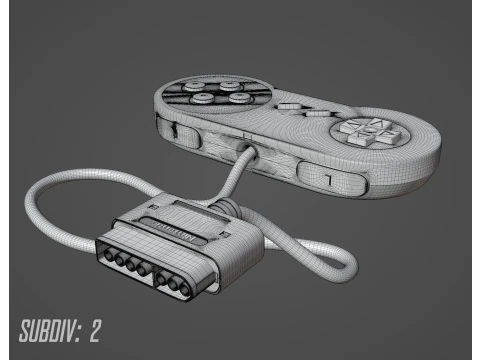 Super Nintendo Entertainment System SNES PAL - Super Famicom 3D Model