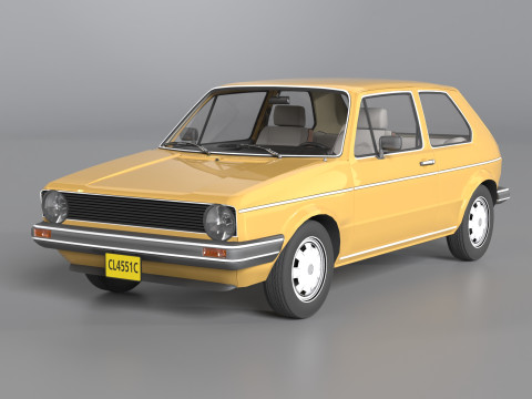 Old Hatchback Golf 3D Model