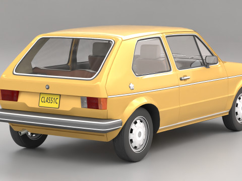 Old Hatchback Golf 3D Модель