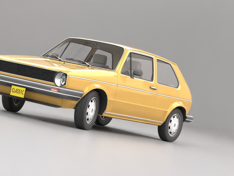 Old Hatchback Golf 3D Модель